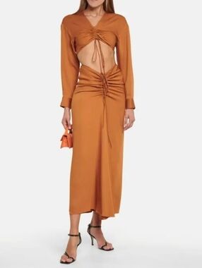 Christopher Esber ruched cutout maxi dress XS/US0 NWT